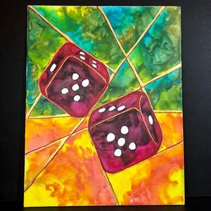 “Hard Ten” Original Melted Crayon Artwork 11”x14”